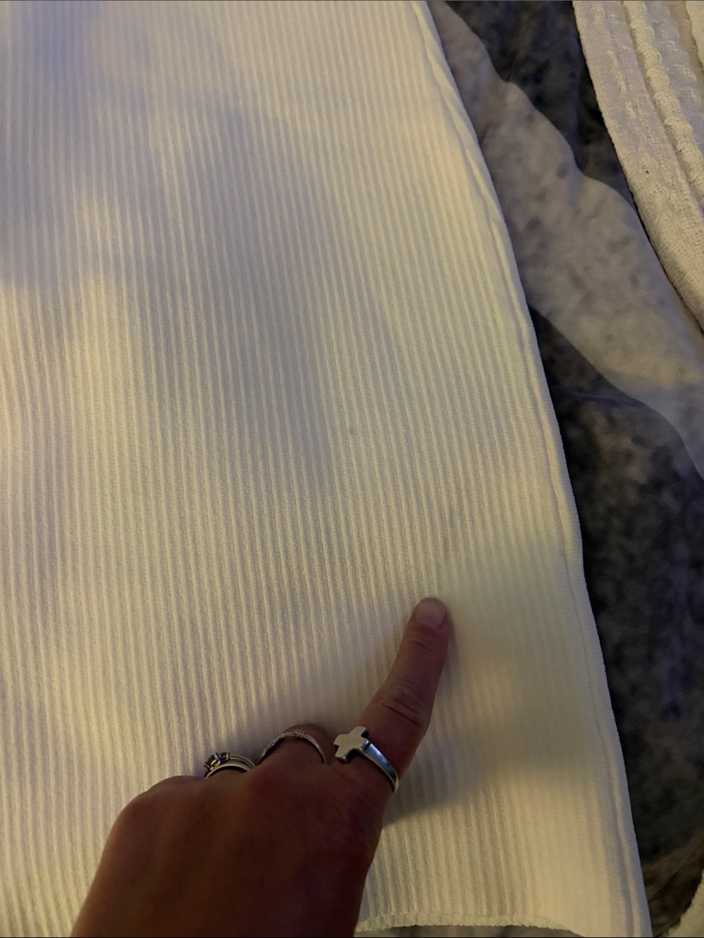 Mango white Ribbed Spaghetti-Strap Mini Dress - Picture 6 of 8